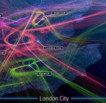 Niesamowita animacja ruchu lotniczego nad Londynem