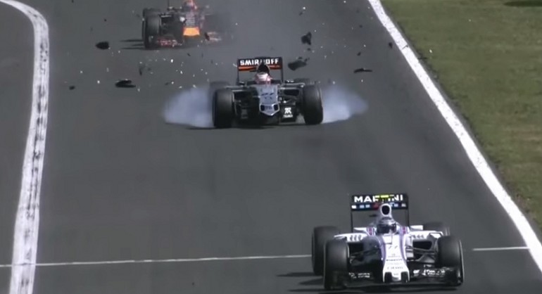 Formula 1 2015 GP Węgier - wypadek Nico Hulkenberga