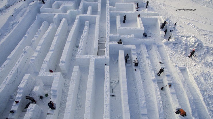 Największy śnieżny labirynt powstaje w Polsce